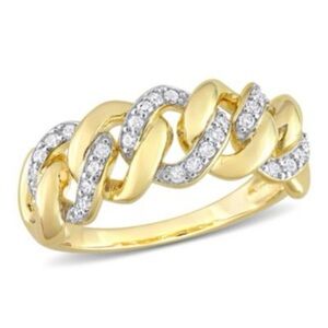 Real diamond link ring